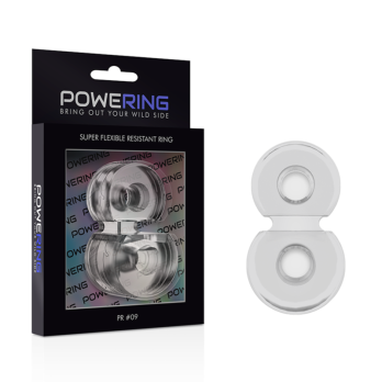 PoweringTrade - Super Flexible And Resistant Double Penis Ring Pr09 Clear