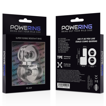 PoweringTrade - Super Flexible And Resistant Double Penis Ring Pr09 Clear