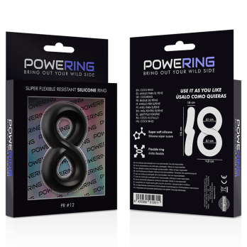 PoweringTrade - Super Flexible And Resistant Penis And Testicle Ring Pr12 Black