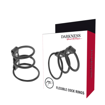 DarknessTrade - Set Of 3 Flexible Penis Rings