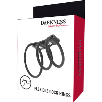 DarknessTrade - Set Of 3 Flexible Penis Rings