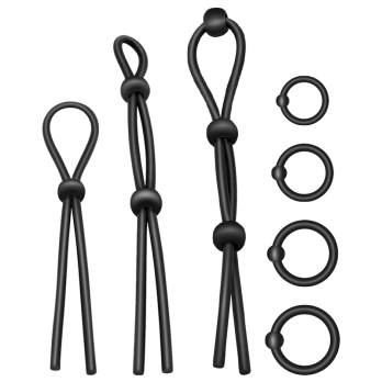 Addicted Toys Flexible Silicone  Cock Ring Set 7 Pieces