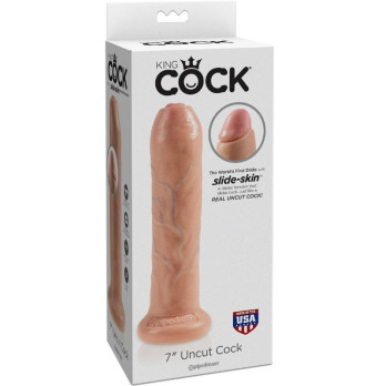 King Cock Realistic Dildo Uncut Flesh 21 Cm