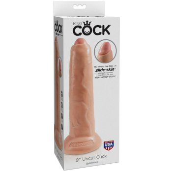 King Cock Realistic Dildo Uncut Flesh 23 Cm