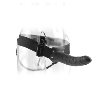 Fetish Fantasy 19 Cm Vibrating Hollow Strap-On Black