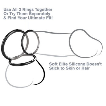 Fantasy C-Ringz Silicone 3 Ring Stamina Set