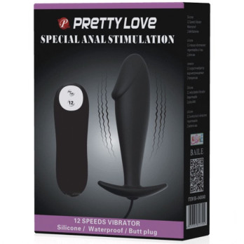 Pretty Love Bottom Silicone Anal Plug Penis Design 12 Modes Of Vibration