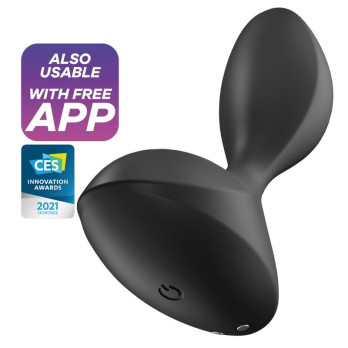 Satisfyer Sweet Seal Vibrating Plug App - Black