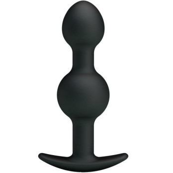 Pretty Love Bottom - Silicone Anal Balls  10.3 Cm - Black