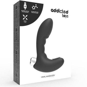 Addicted Toys Prostatic Vibrator Rechargeable Model 4 - Black