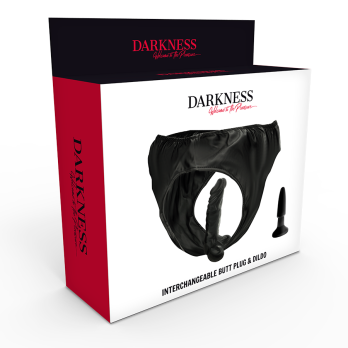 DarknessTrade - Panties With Plug And Interchangeable Dildo