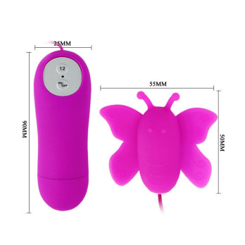 Baile- Clit Stimulator Toris Butterfly Love Eggs 12 Speeds Lilac Remote Control