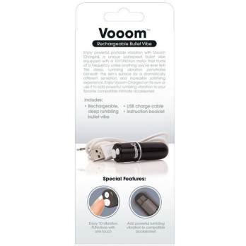 Screaming O Rechargeable Vibrating Bullet Vooom Black