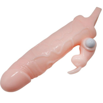 Brave Man Penis Cover With Rabbit And Double Engine Flesh 16.5 Cm