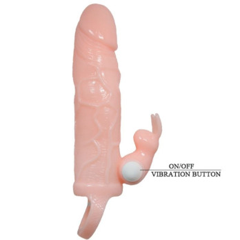 Brave Man Penis Cover With Rabbit And Double Engine Flesh 16.5 Cm