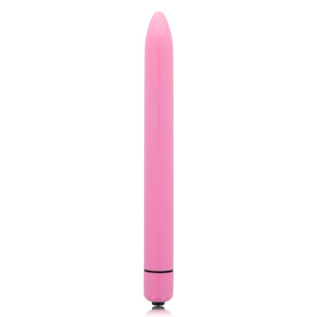 Glossy Slim Vibrator Deep Rose