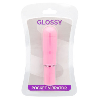 Glossy Pocket Vibrator Deep Rose