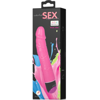 Colorful Sex Realistic Vibrator Pink  23 Cm