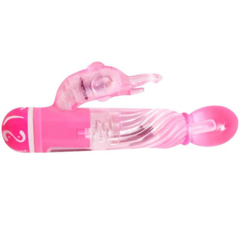 Baile Vibrators Multispeed Vibrator With Clit Stimulator Pink