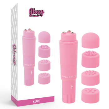 Glossy Kurt Pocket Massager Pink