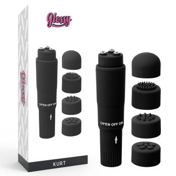 Glossy Kurt Pocket Massager Black