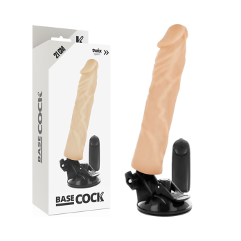 Basecock™ - Realistic Vibrator Remote Control Flesh 21 Cm