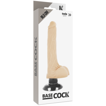 Basecock™ - Realistic Vibrator 2-1 Flesh 18.5 Cm