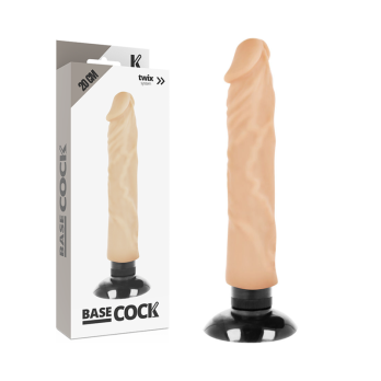 Basecock™ - Realistic Vibrator 2-1 Flesh 20 Cm