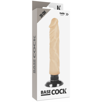 Basecock™ - Realistic Vibrator 2-1 Flesh 20 Cm