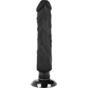 Basecock™ - Realistic Vibrator 2-1 Black 20 Cm