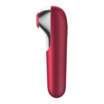 Satisfyer Dual Love Vibrator And Suctioner With Pulsed Air Red