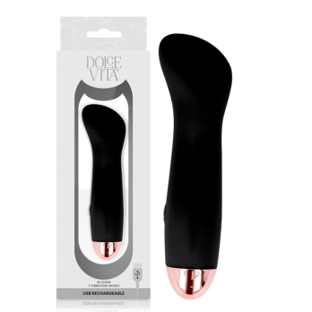 Dolce Vita™ - Rechargeable Vibrator One Black 7 Speed