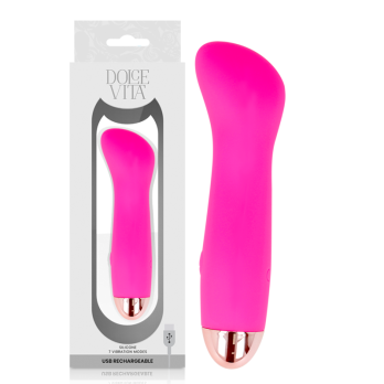 Dolce Vita™ - Rechargeable Vibrator One Pink 7 Speed