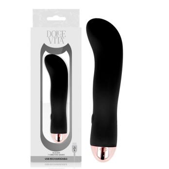 Dolce Vita™ - Rechargeable Vibrator Two Black 7 Speed