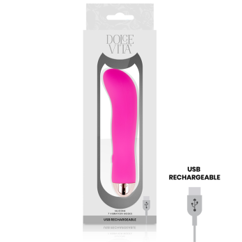 Dolce Vita™ - Rechargeable Vibrator Two Pink 7 Speeds