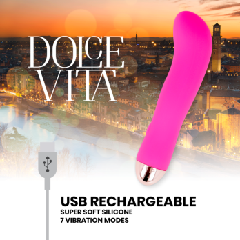 Dolce Vita™ - Rechargeable Vibrator Two Pink 7 Speeds