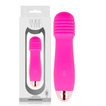 Dolce Vita™ - Rechargeable Vibrator Three Pink 7 Speeds