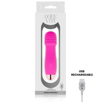 Dolce Vita™ - Rechargeable Vibrator Three Pink 7 Speeds