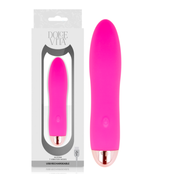 Dolce Vita™ - Rechargeable Vibrator Four Pink 7 Speeds