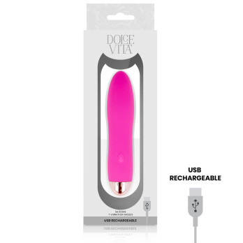 Dolce Vita™ - Rechargeable Vibrator Four Pink 7 Speeds