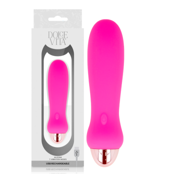 Dolce Vita™ - Rechargeable Vibrator Five Pink 7 Speeds