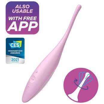 Satisfyer Twirling Joy Clit Tip Vibrator - Pink