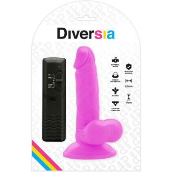 Diversia™ - Flexible Vibrating Dildo 17 Cm - Purple