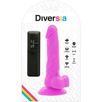 Diversia™ - Flexible Vibrating Dildo 18 Cm - Purple