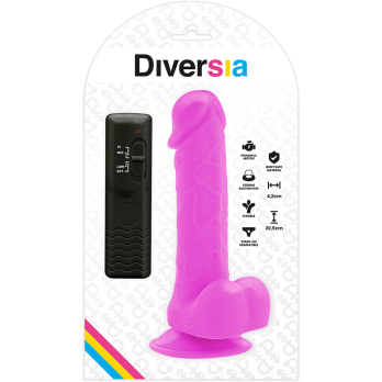 Diversia™ - Flexible Vibrating Dildo 20.5 Cm - Purple