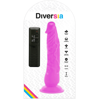 Diversia™ - Flexible Vibrating Dildo 21 Cm - Purple