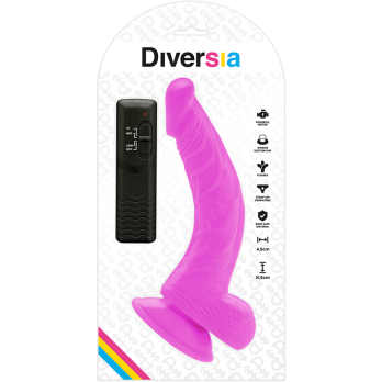 Diversia™ - Flexible Vibrating Dildo 21.5 Cm - Purple