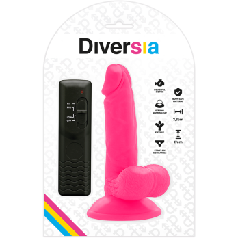 Diversia™ - Flexible Vibrating Dildo 17 Cm - Pink