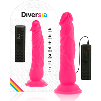 Diversia™ - Flexible Vibrating Dildo 21 Cm - Pink