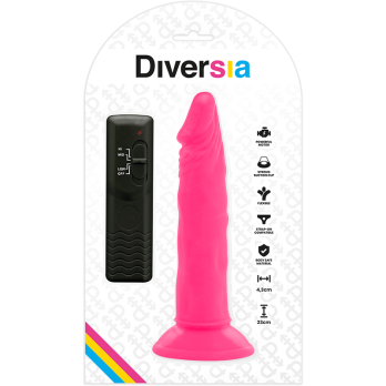 Diversia™ - Flexible Dildo With Vibration 23 Cm - Pink